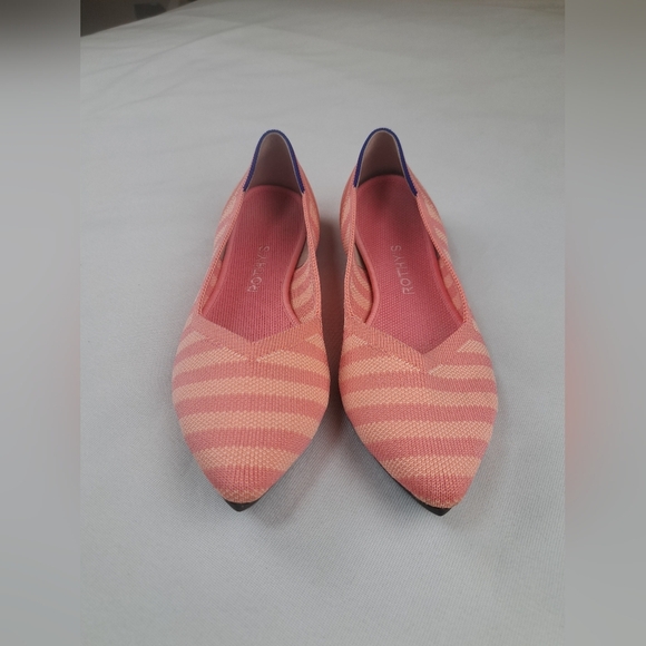 Rothy’s The Point Macaron Stripe Pink Women’s Size 8.5 - Picture 2 of 11